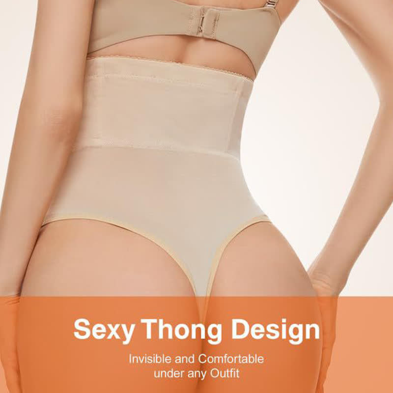 Thin Crossover High Waist Shaping Mesh Thong