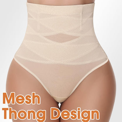 Thin Crossover High Waist Shaping Mesh Thong