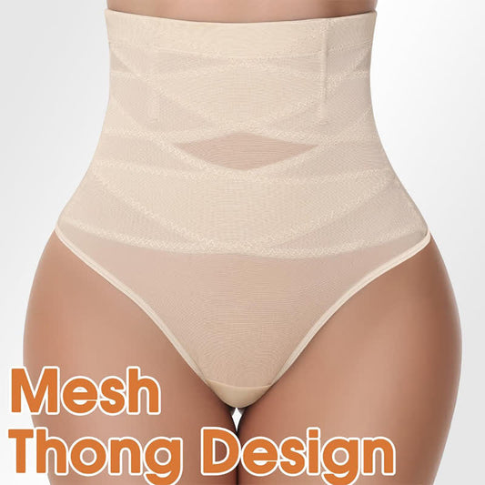 Thin Crossover High Waist Shaping Mesh Thong