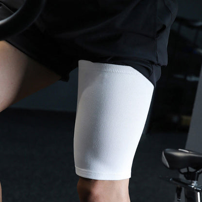 White Thigh Compression Sleeves