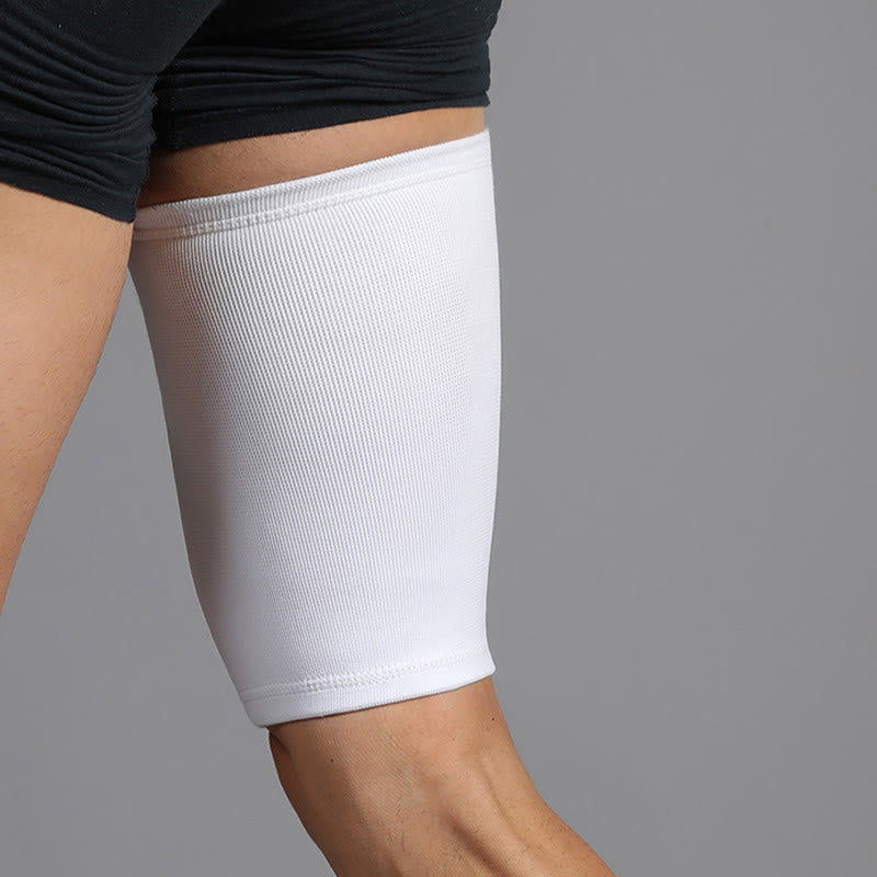 White Thigh Compression Sleeves