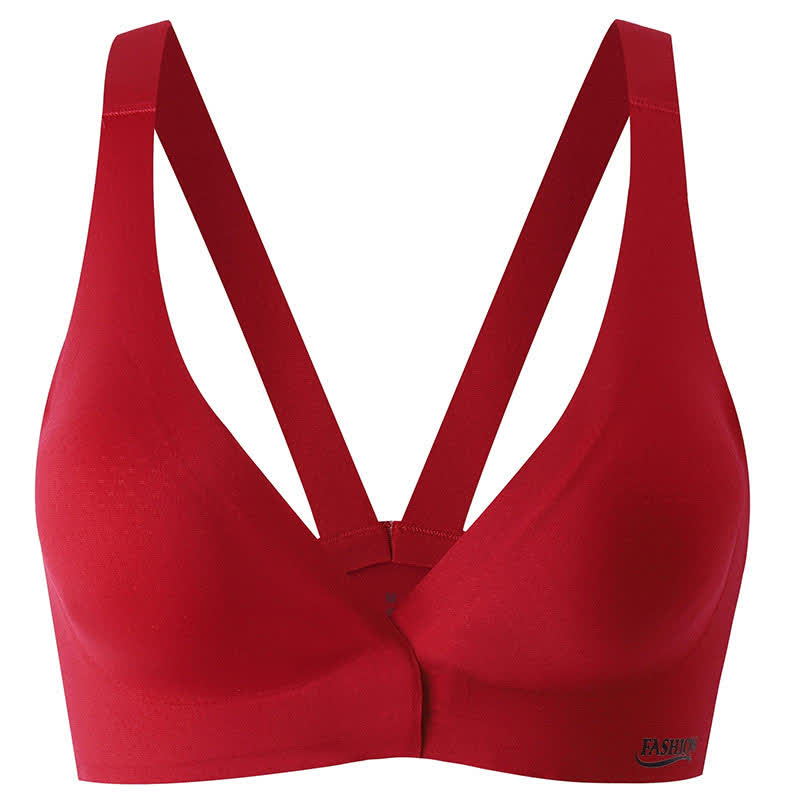 Front Closure Full Coverage Cup Seamless Wireless Bra