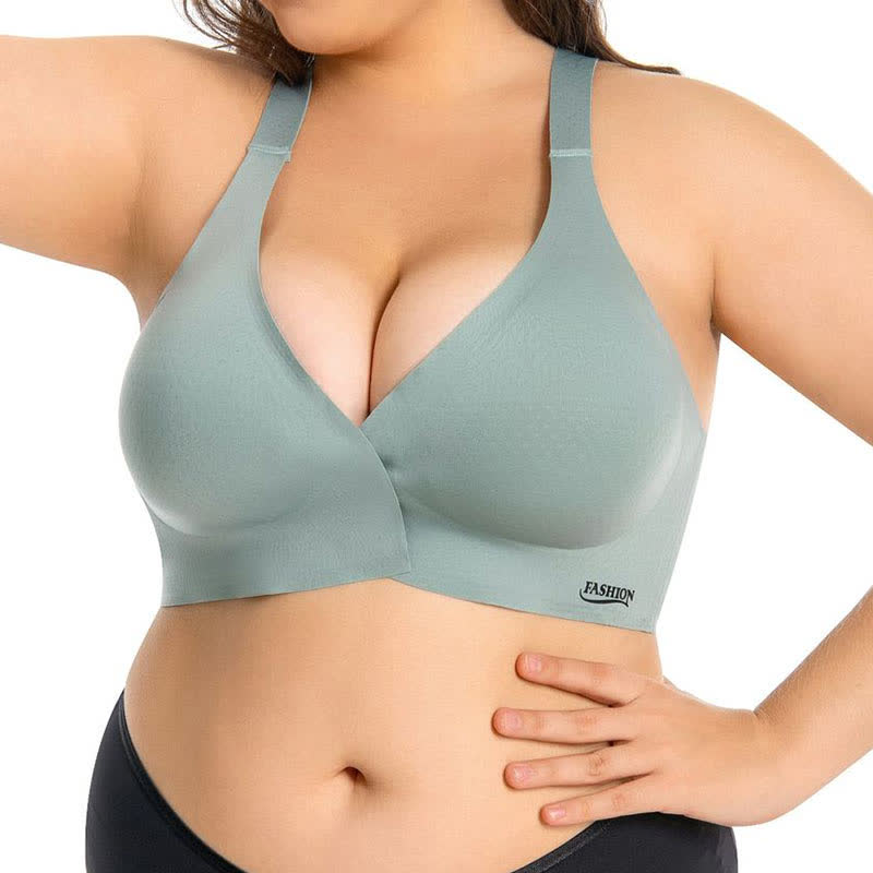 Front Closure Full Coverage Cup Seamless Wireless Bra