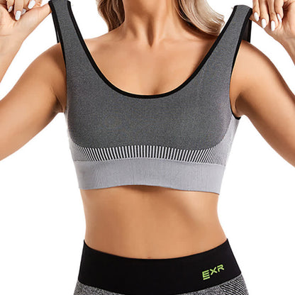 Shockproof Quick Dry Stripe Sports Bra(2 Packs)