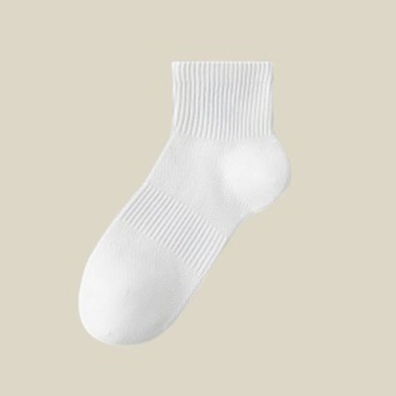 Plus Size Summer Solid Color Ankle Socks(5 Pairs)