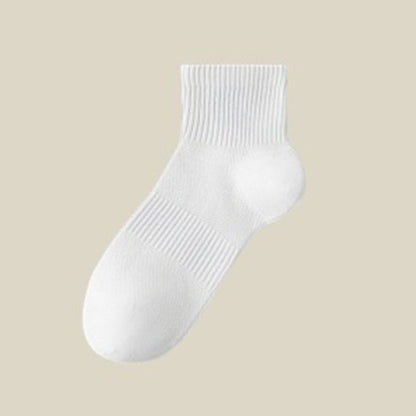 Plus Size Summer Solid Color Ankle Socks(5 Pairs)