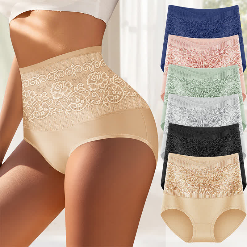 High Waist Jacquard Tummy Tuck Panty(2 Packs)