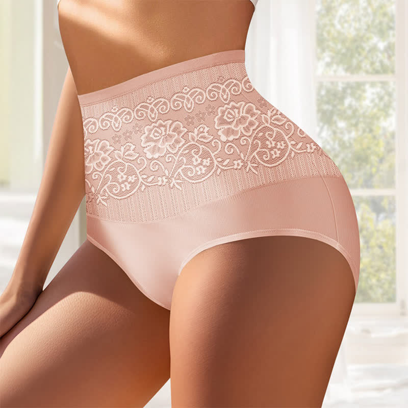 High Waist Jacquard Tummy Tuck Panty(2 Packs)