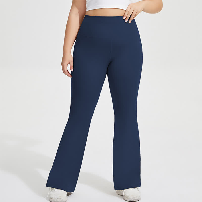 Solid Color Stretchy Yoga Flare Pants