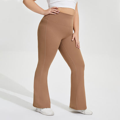 Solid Color Stretchy Yoga Flare Pants