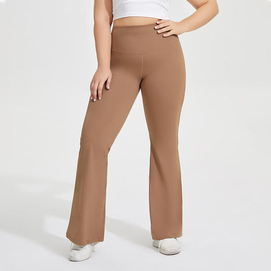 Solid Color Stretchy Yoga Flare Pants