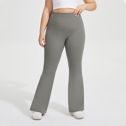 Solid Color Stretchy Yoga Flare Pants