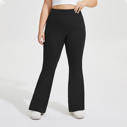 Solid Color Stretchy Yoga Flare Pants