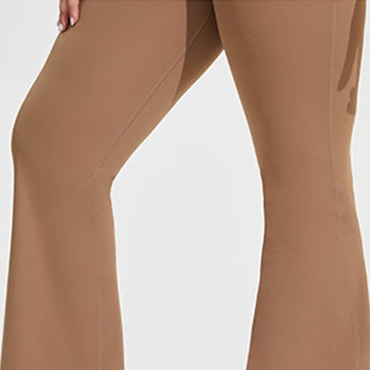 Solid Color Stretchy Yoga Flare Pants