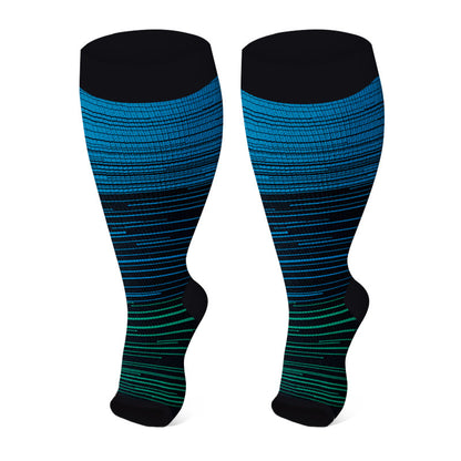 Plus Size Open Toe Compression Socks(3 Pairs)