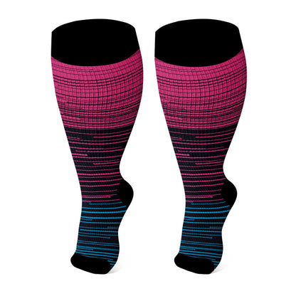 Plus Size Open Toe Compression Socks(3 Pairs)