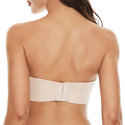 Seamless Strapless Push Up Underwire Bra