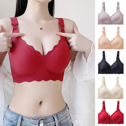 Full Cup Solid Color Wireless Nursing Bra