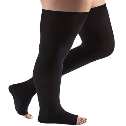 Plus Size Thigh High Open Toe Compression Socks(2 Pairs)