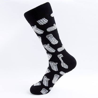 Plus Size Zebra Prints Crew Socks(5 Pairs)