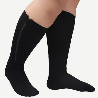 Plus Size Zipper Compression Socks(2 Pairs)