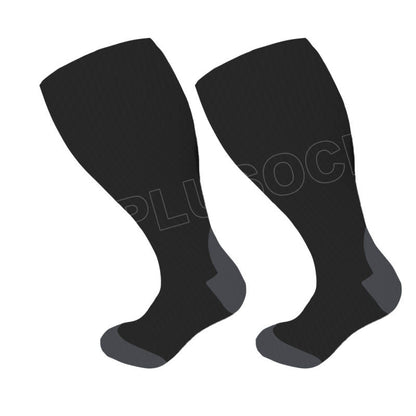 Plus Size Black Compression Socks(3 Pairs)