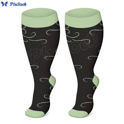 Plus Size Star Heart Strieps Compression Socks