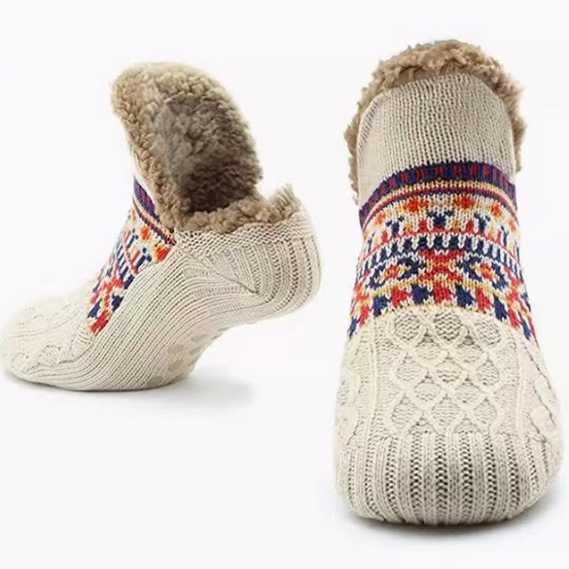 Plus Size Thickened Knitted Home Slipper Socks