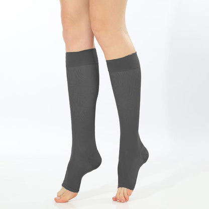 Plus Size Sheer Open Toe Compression Socks