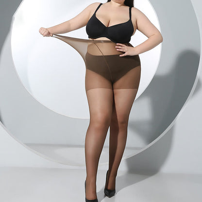 Plus Size Sheer Pantyhose High Waist Stockings(3 Pairs)