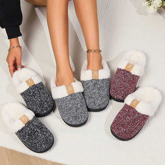 Plus Size Plush Indoor Slippers