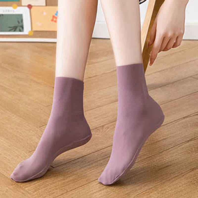 Plus Size Ice Silk Quarter Socks(8 Pairs)