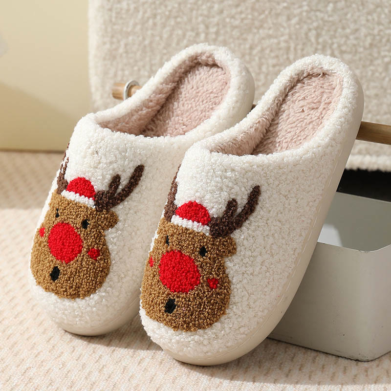 Plus Size Christmas Elements Slippers