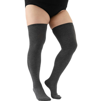 Plus Size Solid Color Thigh High Knee Socks(2 Pairs)