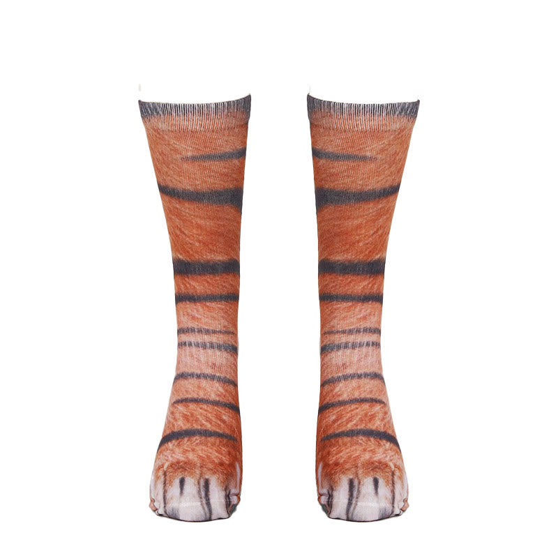 Plus Size Horse Eagle Tiger Paws Quarter Socks(3 Pairs)