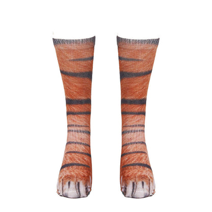 Plus Size Horse Eagle Tiger Paws Quarter Socks(3 Pairs)