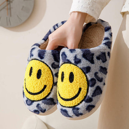 Plus Size Yellow Smiley Face Slippers