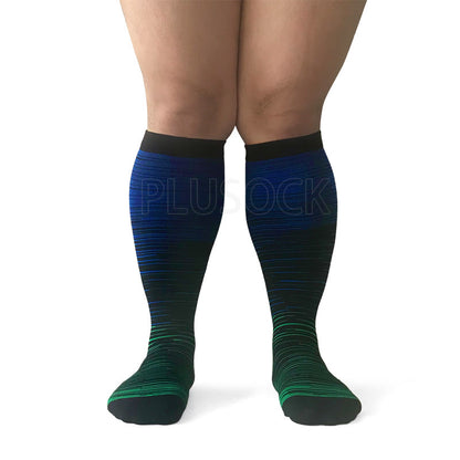 2XL-7XL Blue Filaments Plus Size Compression Socks(3 Pairs)