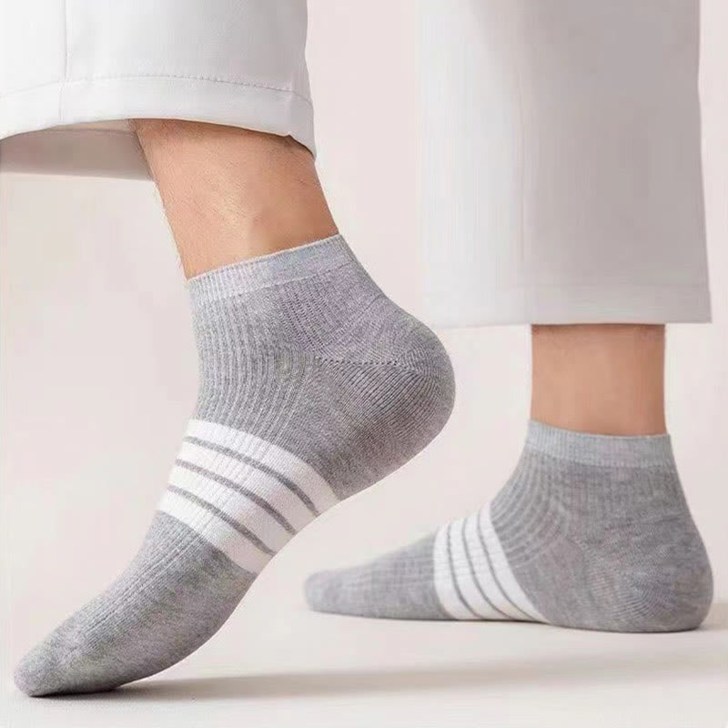 Plus Size Stripe Ankle Socks(10 Pairs)