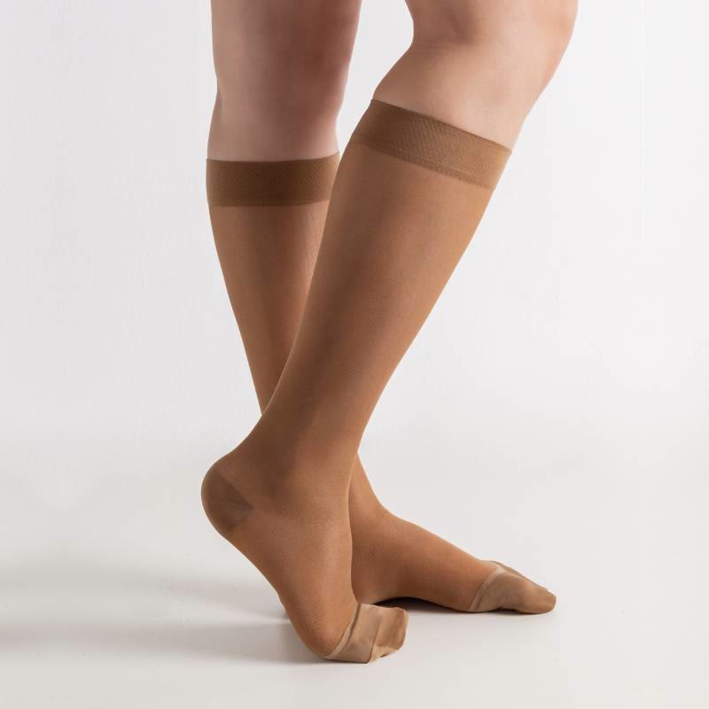 Pure Color Sheer Compression Socks