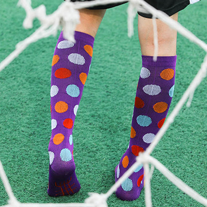 Rainbow Dots Knee High Socks(7 Pairs)