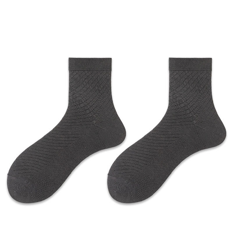 Plus Size Ice Silk Quarter Socks(5 Pairs)