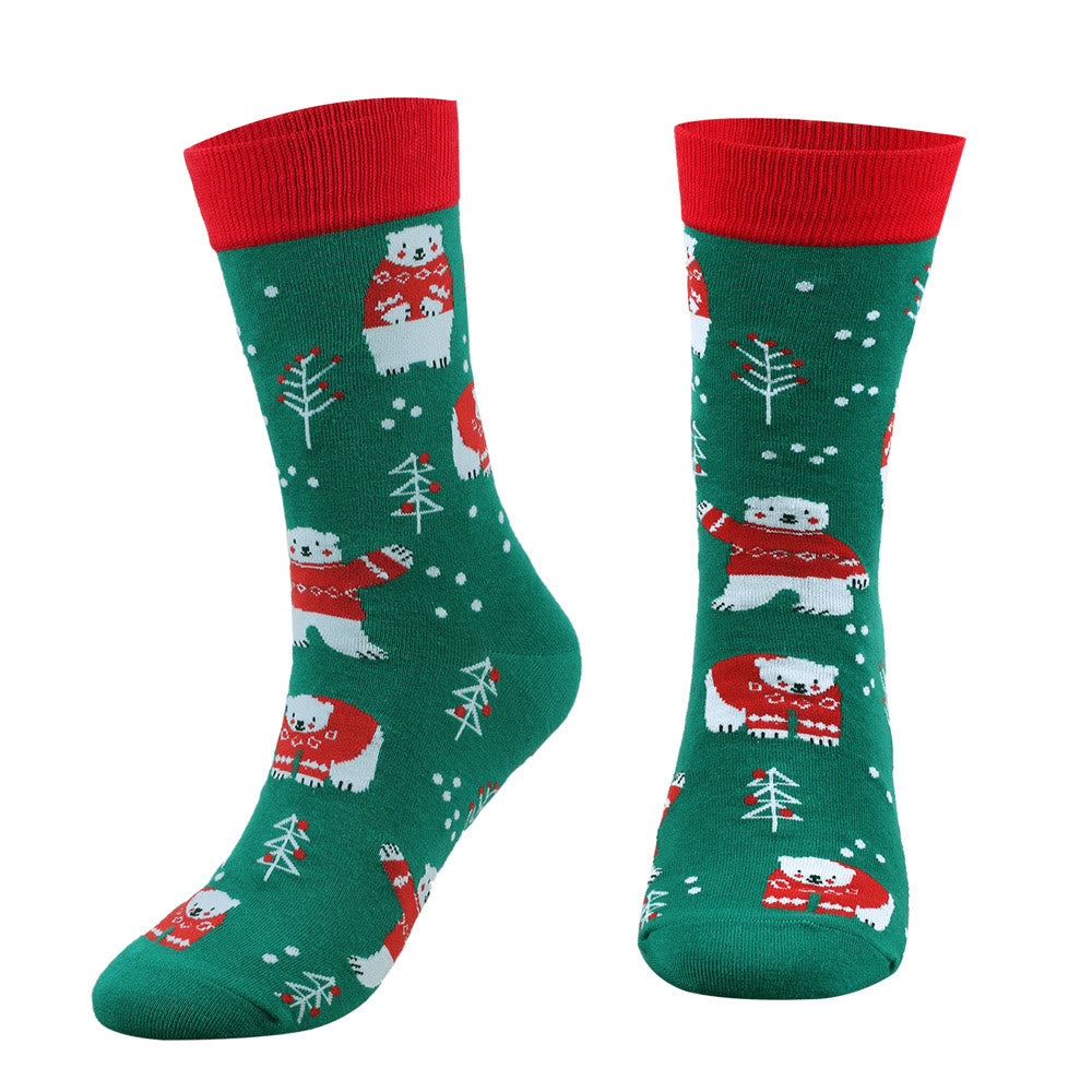 Plus Size Christmas Soft Crew Socks(5 Pairs)