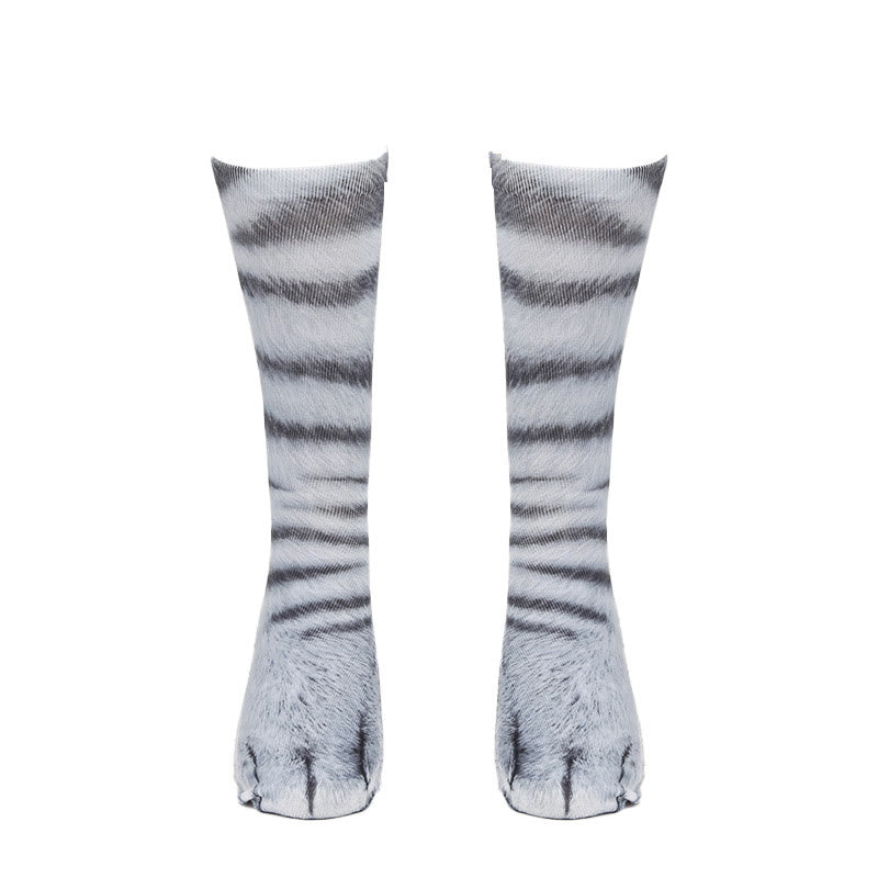 Plus Size Cat Paws Quarter Socks(3 Pairs)