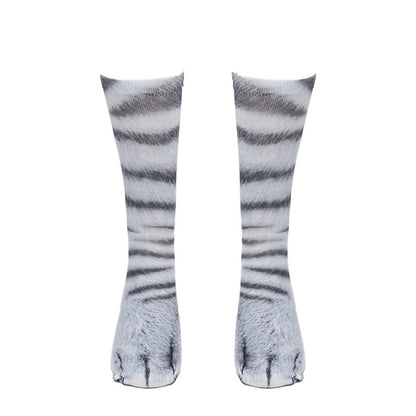 Plus Size Cat Paws Quarter Socks(3 Pairs)