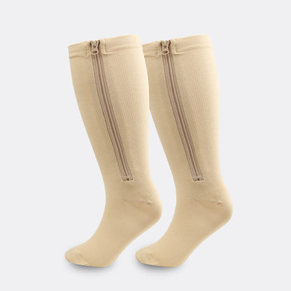 Plus Size Zipper Compression Socks(2 Pairs)