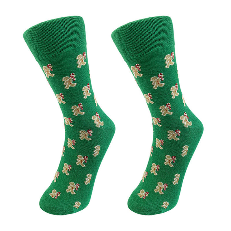 Plus Size Christmas Funny Crew Socks(5 Pairs)