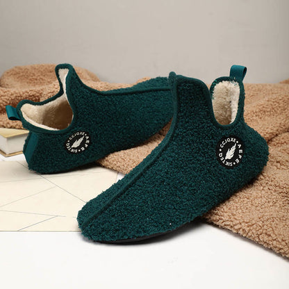 Plus Size Solid Color Plush Ankle Slipper Socks