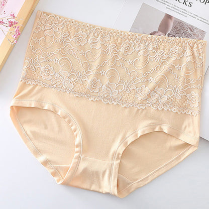 Plus Size High Cut Lace Panty(4 Packs)