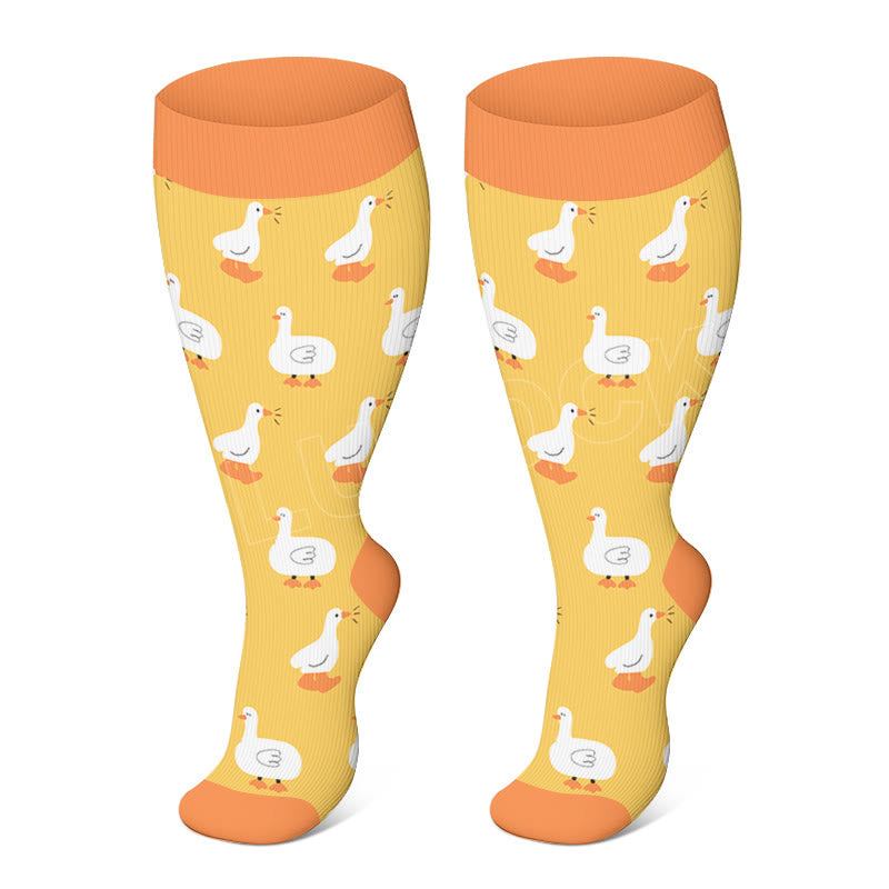 Free Today: Plus Size Farm Animals Compression Socks